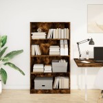 vidaXL Bibliotecă, stejar fumuriu, 80x24x143 cm, lemn prelucrat