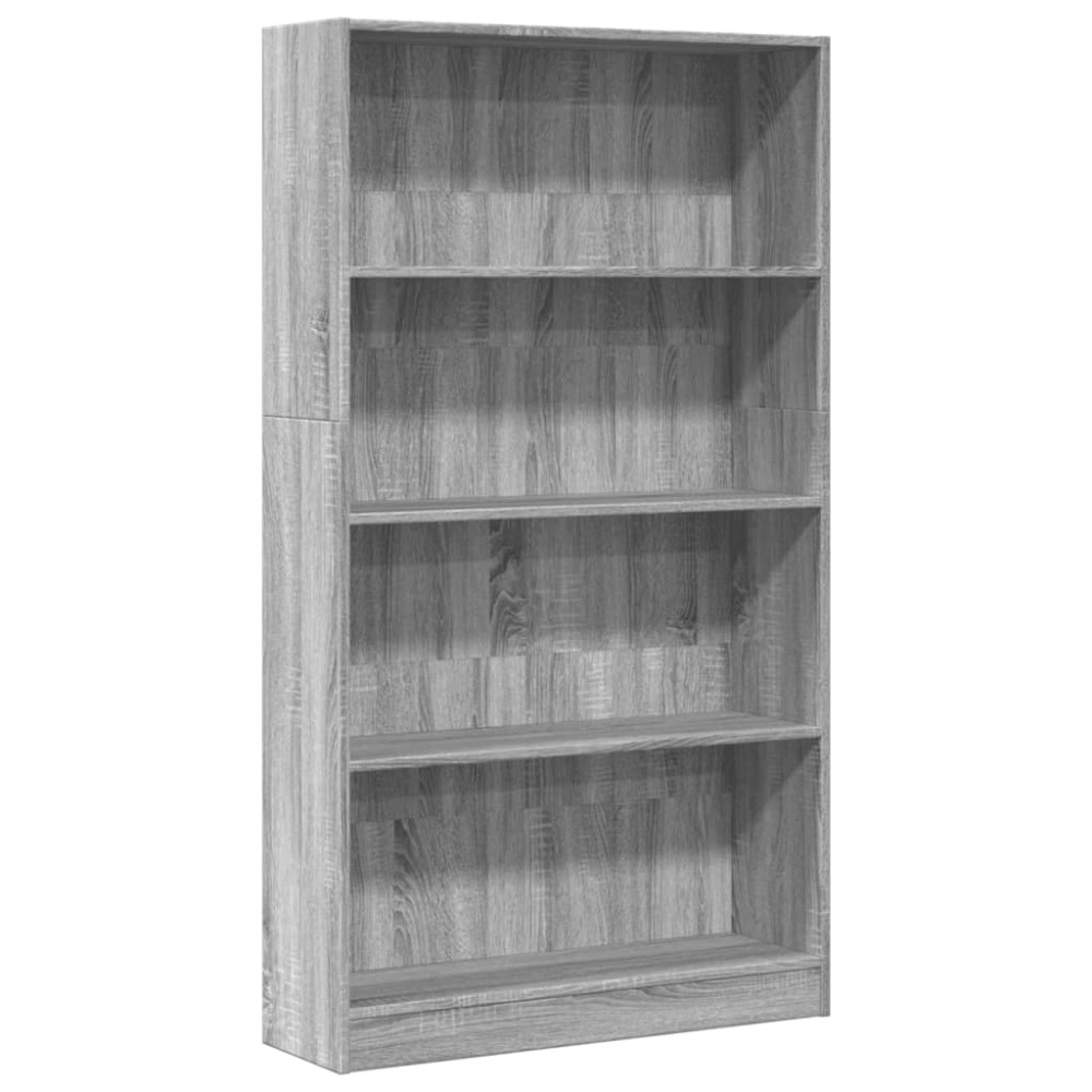 vidaXL Bibliotecă, gri sonoma, 80x24x143 cm, lemn prelucrat