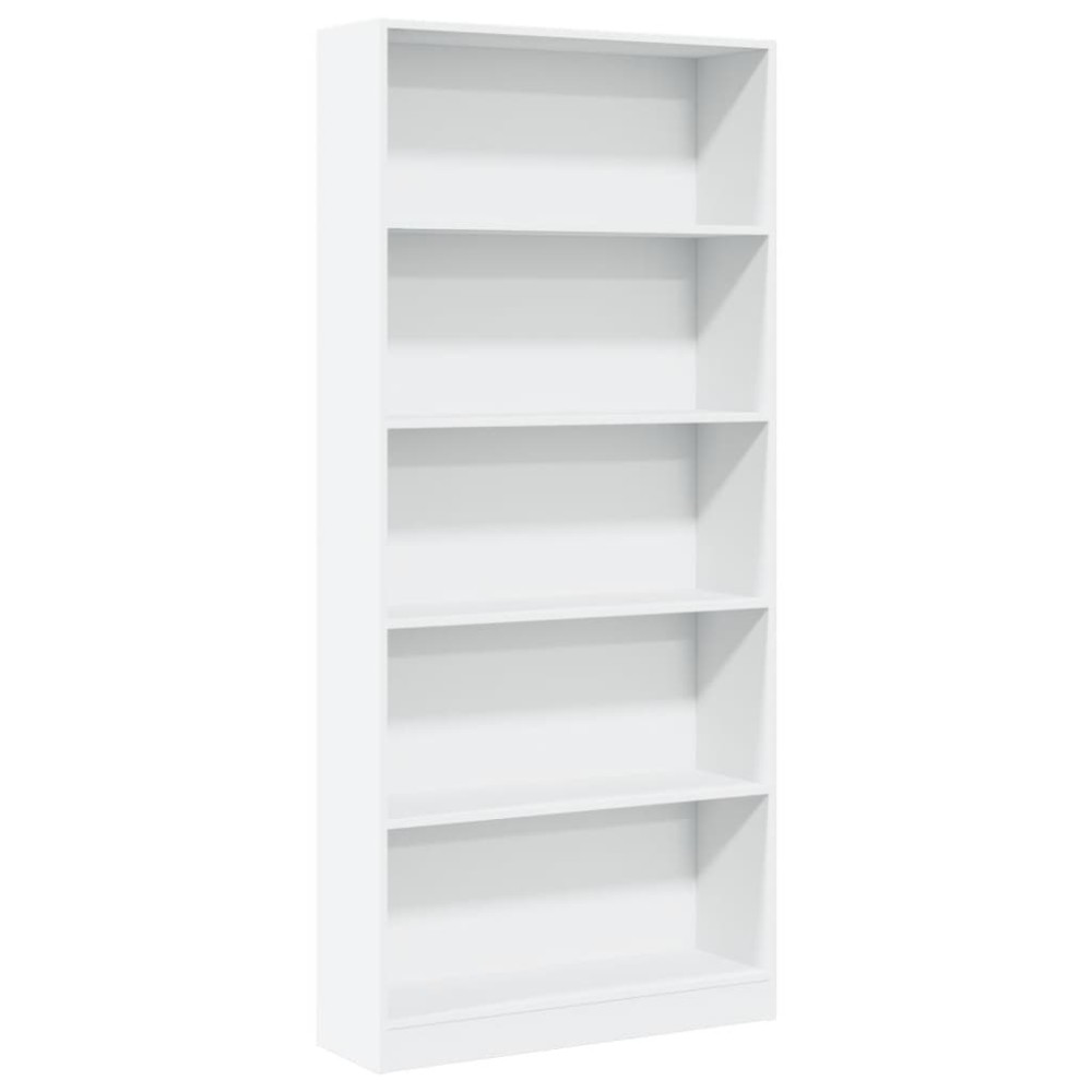 vidaXL Bibliotecă, alb, 80x24x176 cm, lemn prelucrat