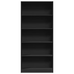 vidaXL Bibliotecă, negru, 80x24x176 cm, lemn prelucrat vidaXL Bibliotecă, negru, 80x24x176 cm, lemn prelucrat