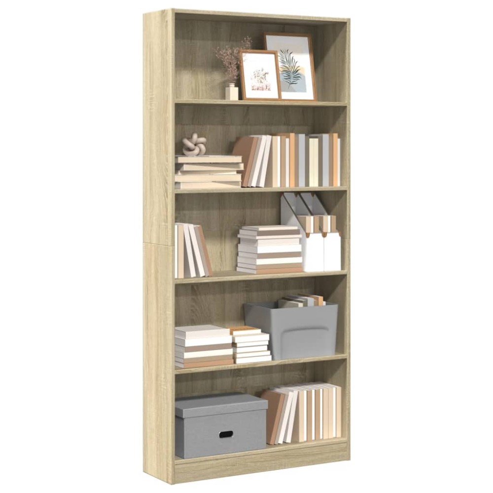 vidaXL Bibliotecă Stejar Sonoma 80x24x176 cm Lemn stratificat