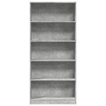 vidaXL Bibliotecă, gri beton, 80x24x176 cm, lemn prelucrat vidaXL Bibliotecă, gri beton, 80x24x176 cm, lemn prelucrat