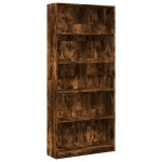 vidaXL Bibliotecă, stejar fumuriu, 80x24x176 cm, lemn prelucrat