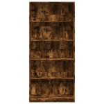 vidaXL Bibliotecă, stejar fumuriu, 80x24x176 cm, lemn prelucrat