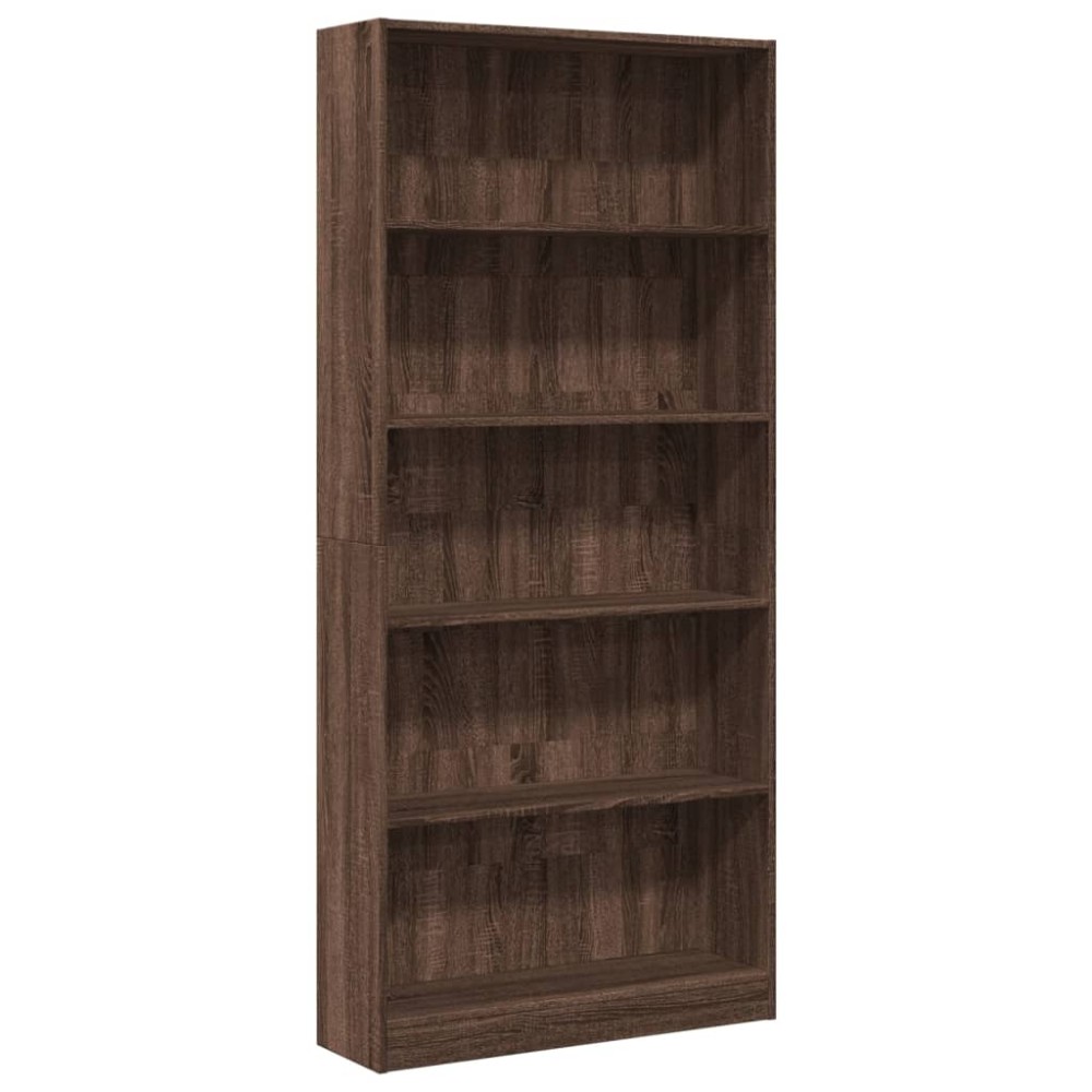 vidaXL Bibliotecă, stejar maro, 80x24x176 cm, lemn prelucrat