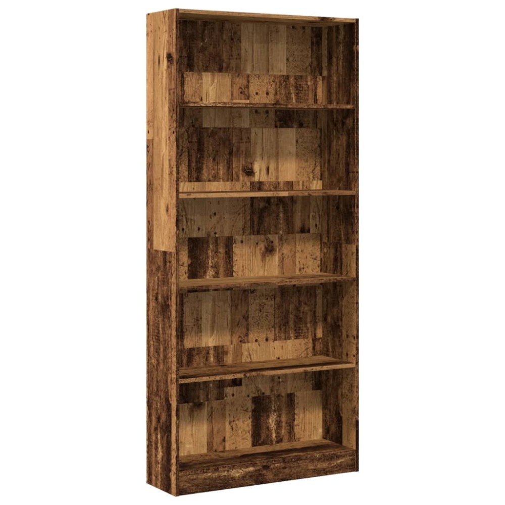 vidaXL Bibliotecă, lemn vechi, 80x24x176 cm, lemn prelucrat