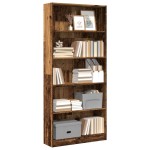 vidaXL Bibliotecă, lemn vechi, 80x24x176 cm, lemn prelucrat vidaXL Bibliotecă, lemn vechi, 80x24x176 cm, lemn prelucrat