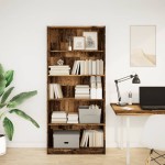 vidaXL Bibliotecă, lemn vechi, 80x24x176 cm, lemn prelucrat vidaXL Bibliotecă, lemn vechi, 80x24x176 cm, lemn prelucrat