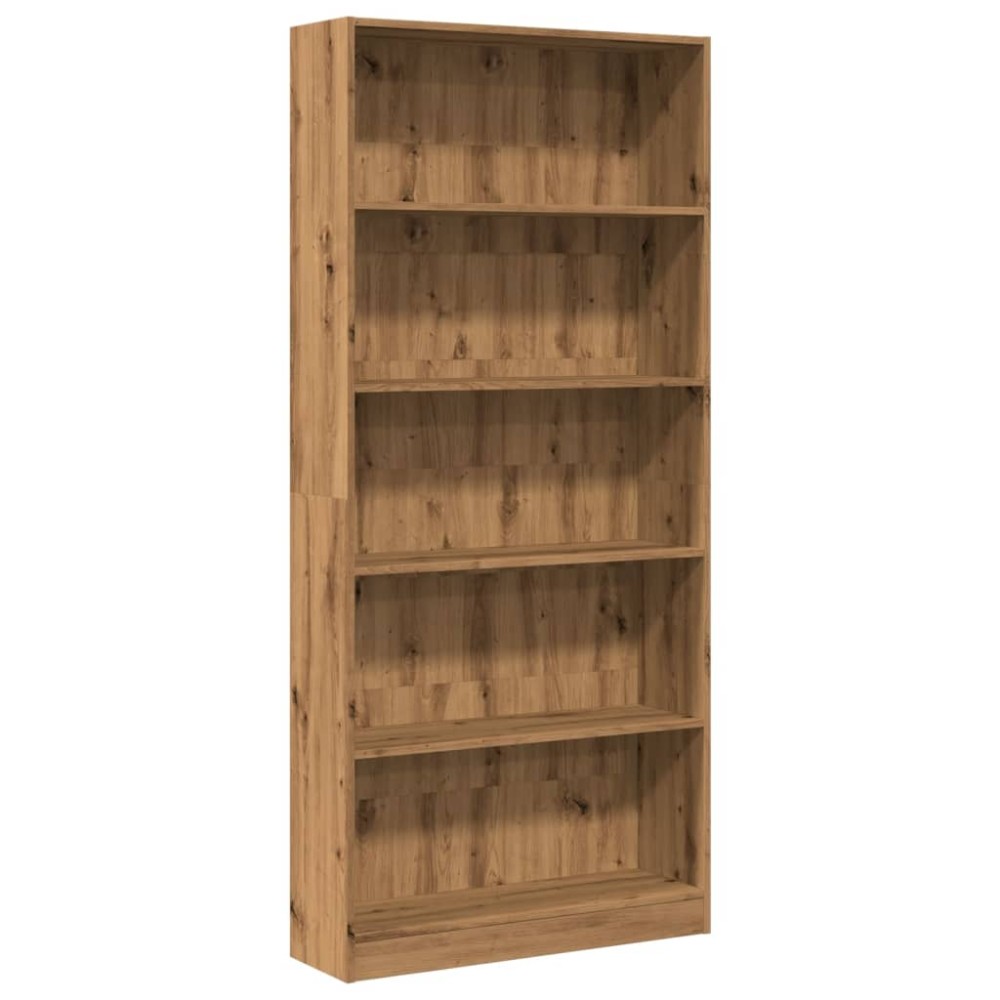 vidaXL Bibliotecă, stejar artizanal, 80x24x176 cm, lemn prelucrat