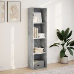 vidaXL Bibliotecă, gri beton, 40x30x152 cm, lemn prelucrat vidaXL Bibliotecă, gri beton, 40x30x152 cm, lemn prelucrat