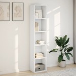 vidaXL Bibliotecă, alb, 40x30x189 cm, lemn prelucrat vidaXL Bibliotecă, alb, 40x30x189 cm, lemn prelucrat