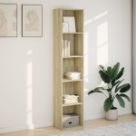 vidaXL Bibliotecă, stejar sonoma, 40x30x189 cm, lemn prelucrat vidaXL Bibliotecă, stejar sonoma, 40x30x189 cm, lemn prelucrat