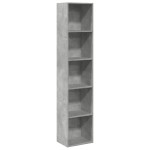 vidaXL Bibliotecă, gri beton, 40x30x189 cm, lemn prelucrat vidaXL Bibliotecă, gri beton, 40x30x189 cm, lemn prelucrat