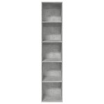 vidaXL Bibliotecă, gri beton, 40x30x189 cm, lemn prelucrat vidaXL Bibliotecă, gri beton, 40x30x189 cm, lemn prelucrat