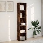 vidaXL Bibliotecă, stejar fumuriu, 40x30x189 cm, lemn prelucrat vidaXL Bibliotecă, stejar fumuriu, 40x30x189 cm, lemn prelucrat