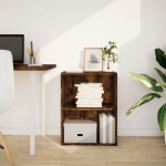 vidaXL Bibliotecă, stejar fumuriu, 60x30x77 cm, lemn prelucrat