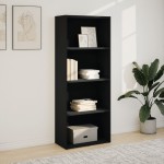 vidaXL Bibliotecă, negru, 60x30x152 cm, lemn prelucrat vidaXL Bibliotecă, negru, 60x30x152 cm, lemn prelucrat