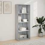 vidaXL Bibliotecă, gri sonoma, 60x30x152 cm, lemn prelucrat vidaXL Bibliotecă, gri sonoma, 60x30x152 cm, lemn prelucrat