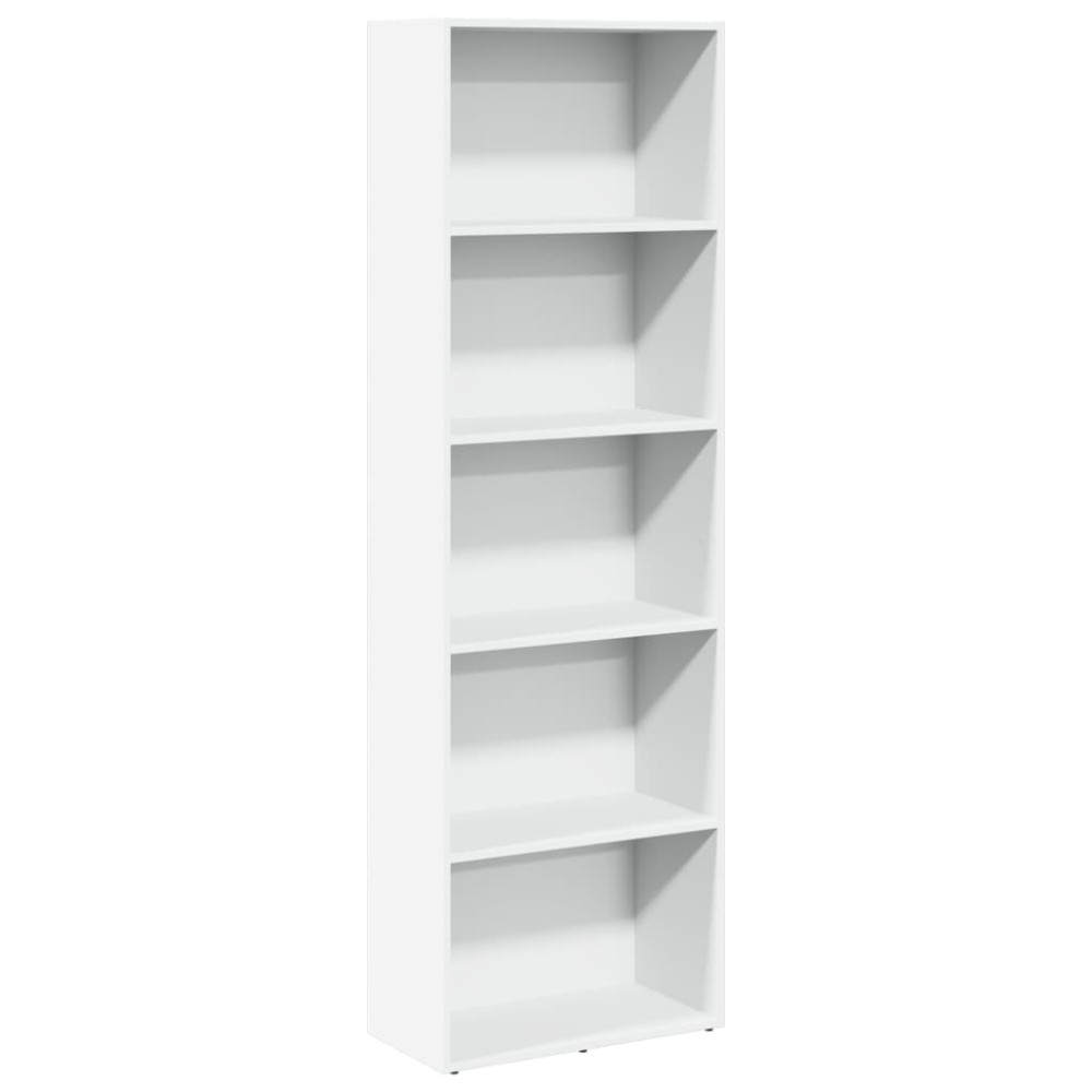 vidaXL Bibliotecă, alb, 60x30x189 cm, lemn prelucrat