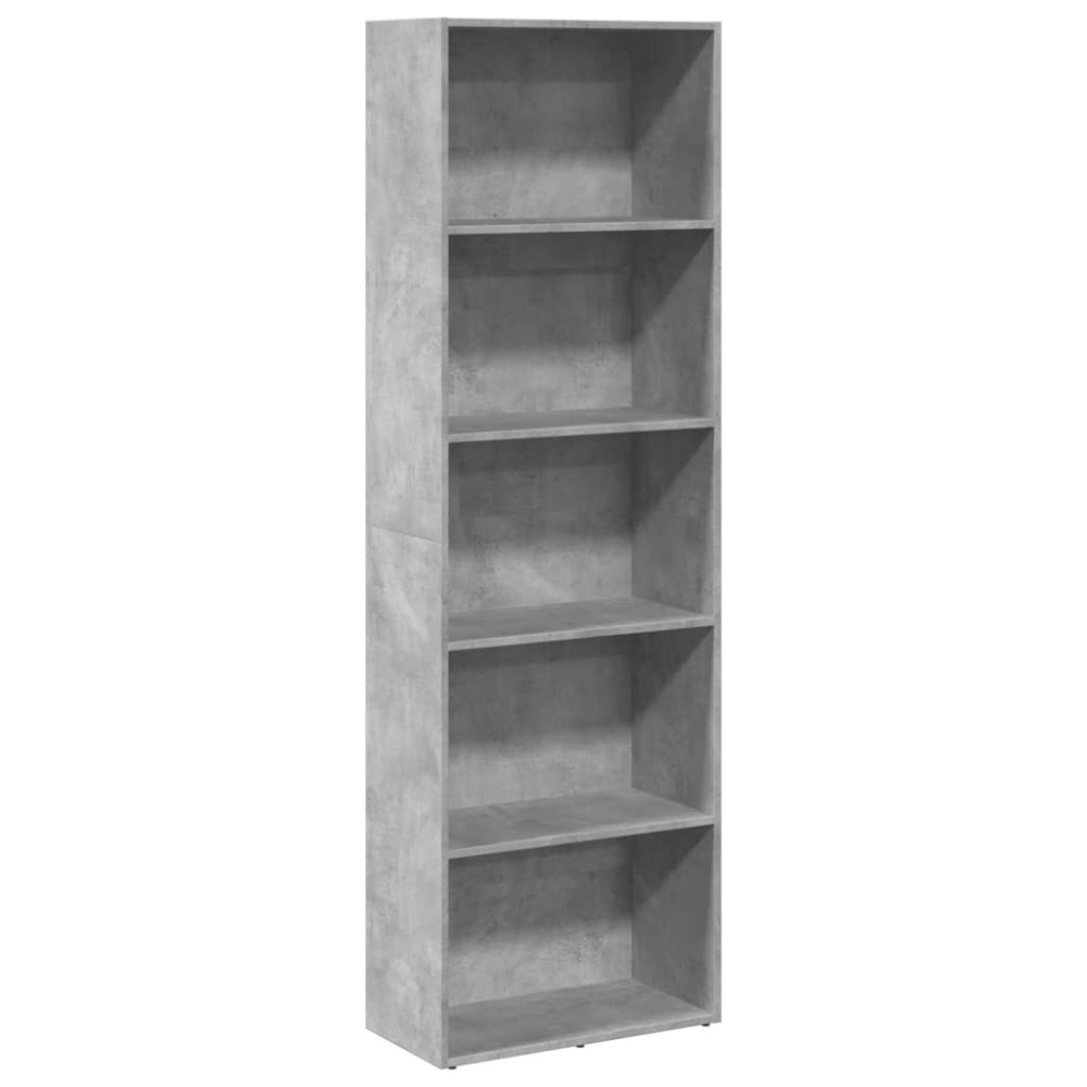 vidaXL Bibliotecă, gri beton, 60x30x189 cm, lemn prelucrat