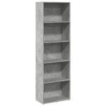 vidaXL Bibliotecă, gri beton, 60x30x189 cm, lemn prelucrat vidaXL Bibliotecă, gri beton, 60x30x189 cm, lemn prelucrat