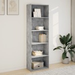 vidaXL Bibliotecă, gri beton, 60x30x189 cm, lemn prelucrat vidaXL Bibliotecă, gri beton, 60x30x189 cm, lemn prelucrat