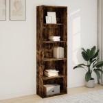 vidaXL Bibliotecă, stejar fumuriu, 60x30x189 cm, lemn prelucrat vidaXL Bibliotecă, stejar fumuriu, 60x30x189 cm, lemn prelucrat