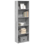 vidaXL Bibliotecă, gri sonoma, 60x30x189 cm, lemn prelucrat vidaXL Bibliotecă, gri sonoma, 60x30x189 cm, lemn prelucrat