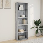 vidaXL Bibliotecă, gri sonoma, 60x30x189 cm, lemn prelucrat vidaXL Bibliotecă, gri sonoma, 60x30x189 cm, lemn prelucrat