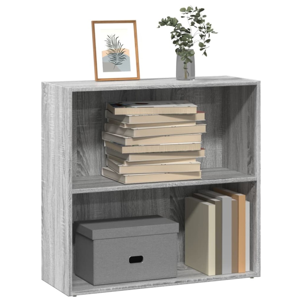 vidaXL Bibliotecă, gri sonoma, 80x30x77 cm, lemn prelucrat
