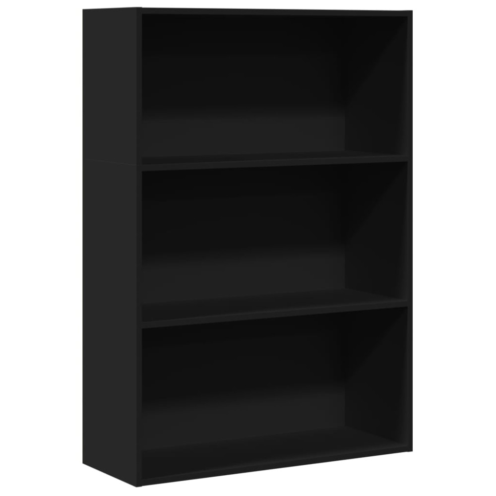vidaXL Bibliotecă, negru, 80x30x114 cm, lemn prelucrat