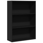 vidaXL Bibliotecă, negru, 80x30x114 cm, lemn prelucrat vidaXL Bibliotecă, negru, 80x30x114 cm, lemn prelucrat
