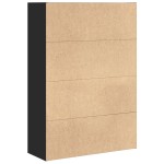 vidaXL Bibliotecă, negru, 80x30x114 cm, lemn prelucrat vidaXL Bibliotecă, negru, 80x30x114 cm, lemn prelucrat