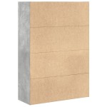 vidaXL Bibliotecă, gri beton, 80x30x114 cm, lemn prelucrat vidaXL Bibliotecă, gri beton, 80x30x114 cm, lemn prelucrat