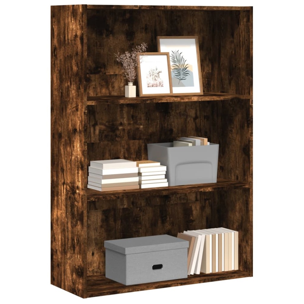 vidaXL Bibliotecă, stejar fumuriu, 80x30x114 cm, lemn prelucrat