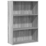 vidaXL Bibliotecă, gri sonoma, 80x30x114 cm, lemn prelucrat