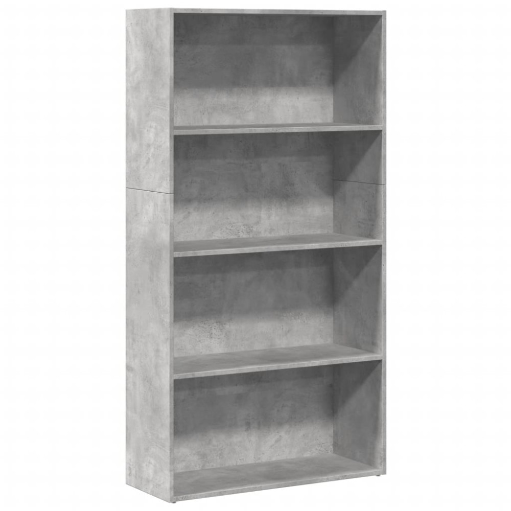 vidaXL Bibliotecă, gri beton, 80x30x152 cm, lemn prelucrat