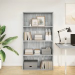 vidaXL Bibliotecă, gri sonoma, 80x30x152 cm, lemn prelucrat vidaXL Bibliotecă, gri sonoma, 80x30x152 cm, lemn prelucrat