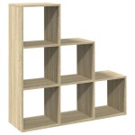 vidaXL Bibliotecă/separator 3 niveluri stejar sonoma 99x29x99 cm lemn vidaXL Bibliotecă/separator 3 niveluri stejar sonoma 99x29x99 cm lemn