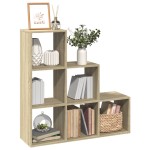 vidaXL Bibliotecă/separator 3 niveluri stejar sonoma 99x29x99 cm lemn vidaXL Bibliotecă/separator 3 niveluri stejar sonoma 99x29x99 cm lemn