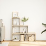 vidaXL Bibliotecă/separator 3 niveluri stejar sonoma 99x29x99 cm lemn vidaXL Bibliotecă/separator 3 niveluri stejar sonoma 99x29x99 cm lemn