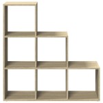 vidaXL Bibliotecă/separator 3 niveluri stejar sonoma 99x29x99 cm lemn vidaXL Bibliotecă/separator 3 niveluri stejar sonoma 99x29x99 cm lemn
