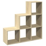 vidaXL Bibliotecă/separator 3 niveluri stejar sonoma 99x29x99 cm lemn vidaXL Bibliotecă/separator 3 niveluri stejar sonoma 99x29x99 cm lemn