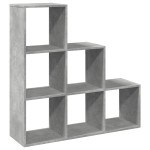 vidaXL Bibliotecă/separator cameră 3 niveluri , gri, 99x29x99 cm lemn vidaXL Bibliotecă/separator cameră 3 niveluri , gri, 99x29x99 cm lemn