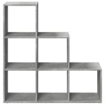 vidaXL Bibliotecă/separator cameră 3 niveluri , gri, 99x29x99 cm lemn vidaXL Bibliotecă/separator cameră 3 niveluri , gri, 99x29x99 cm lemn