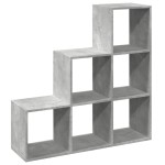 vidaXL Bibliotecă/separator cameră 3 niveluri , gri, 99x29x99 cm lemn vidaXL Bibliotecă/separator cameră 3 niveluri , gri, 99x29x99 cm lemn