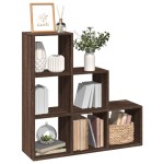 vidaXL Bibliotecă/separator 3 niveluri stejar maro 99x29x99 cm lemn vidaXL Bibliotecă/separator 3 niveluri stejar maro 99x29x99 cm lemn