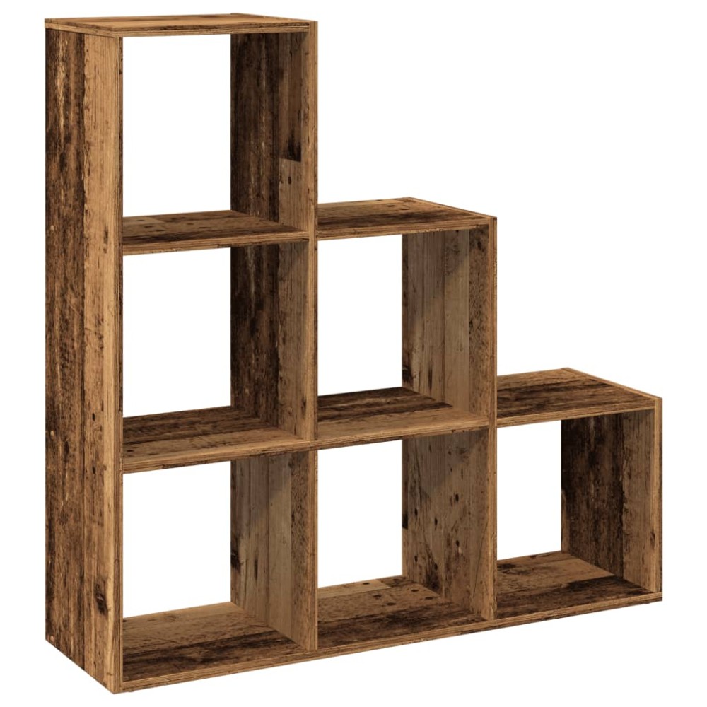 vidaXL Bibliotecă/separator, 3 niveluri  lemn vechi 99x29x99 cm lemn