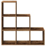 vidaXL Bibliotecă/separator, 3 niveluri lemn vechi 99x29x99 cm lemn vidaXL Bibliotecă/separator, 3 niveluri lemn vechi 99x29x99 cm lemn