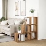 vidaXL Bibliotecă/separator 3 nivel stejar artizanal 99x29x99 cm lemn vidaXL Bibliotecă/separator 3 nivel stejar artizanal 99x29x99 cm lemn
